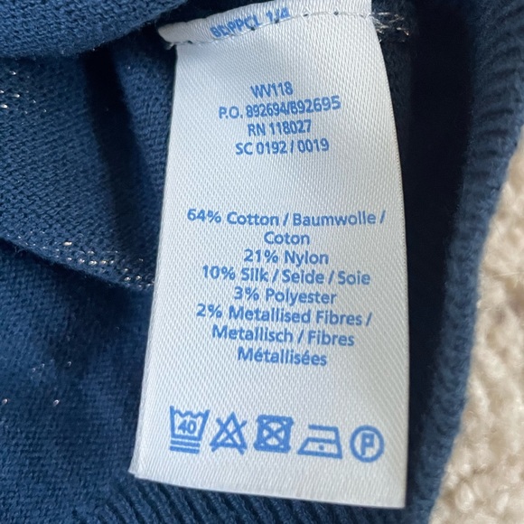 Boden Navy Crewneck Striped Sweater Small - Picture 8 of 9